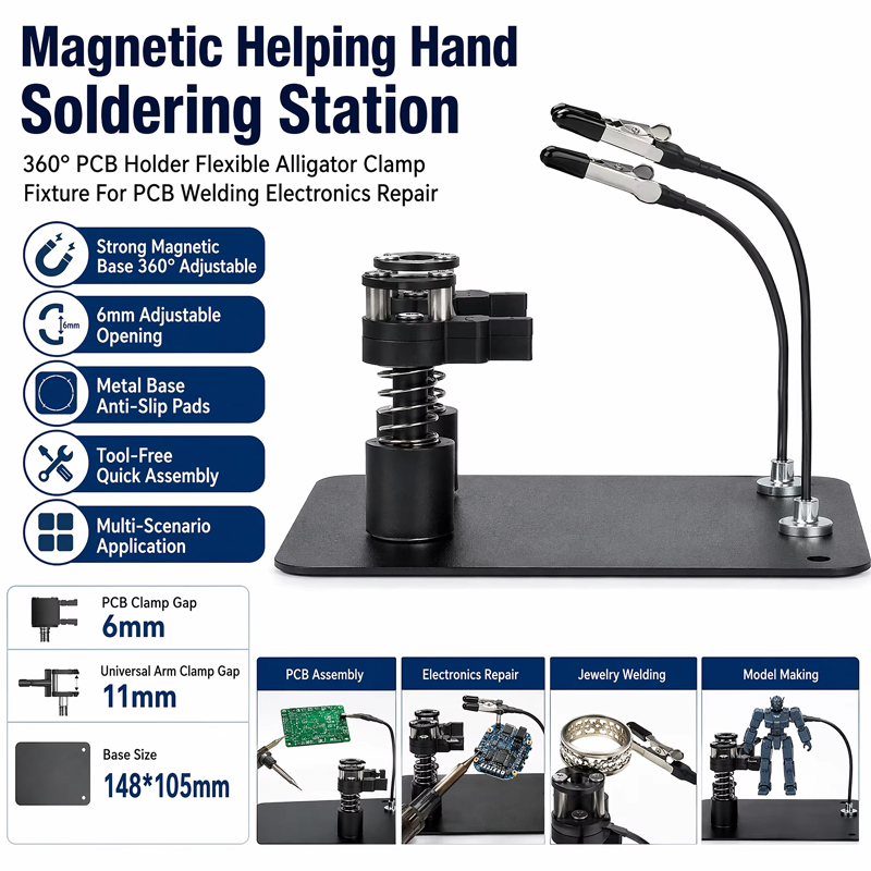 Pcb Holder Clamp - Stasiun Penyolderan Magnetik dengan Penjepit Fleksibel