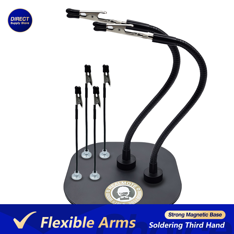 Pcb Holder Clamp - Menyolder Tangan Ketiga dengan Basis Magnetik