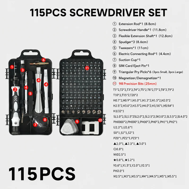 Set Obeng Magnetik Portabel 11 - Electronics Repair Equipment ulasan dan harga