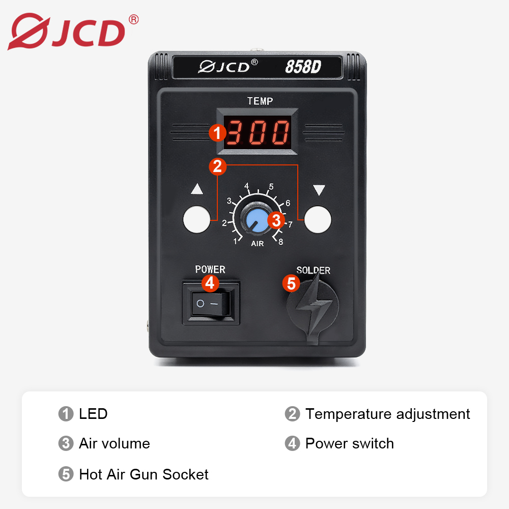 JCD pistol udara panas 858D 70 - Hot Air Station 858 ulasan dan harga