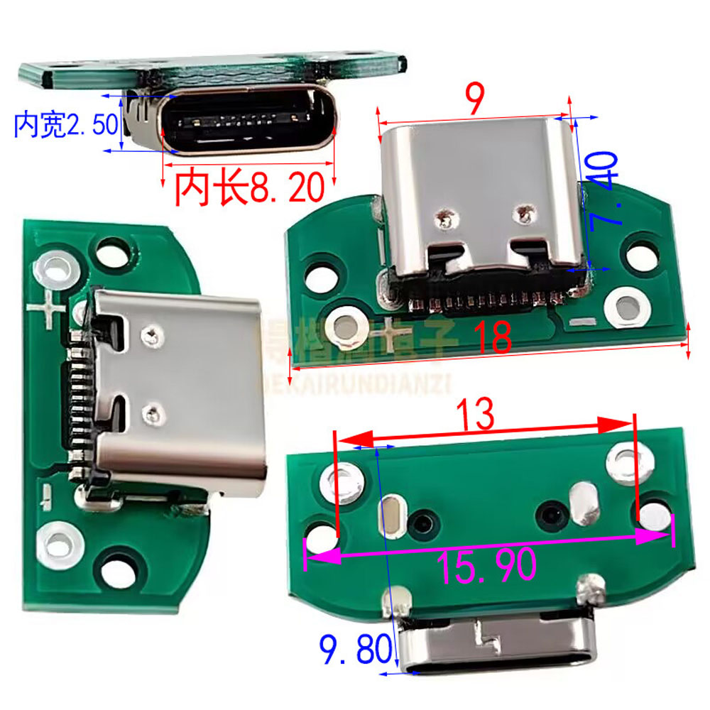 Konektor USB 3.1 Tipe C Female - Pcb Holder Clamp ulasan dan harga